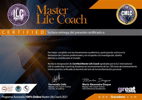 certificación de life coach.